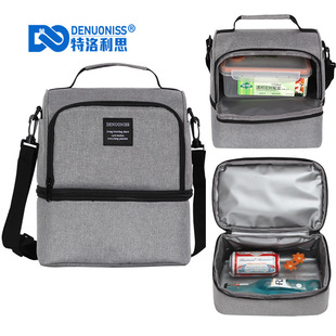 亚马逊新款保温便当包大容量便携户外饭盒袋手提上班族带饭午餐包详情6