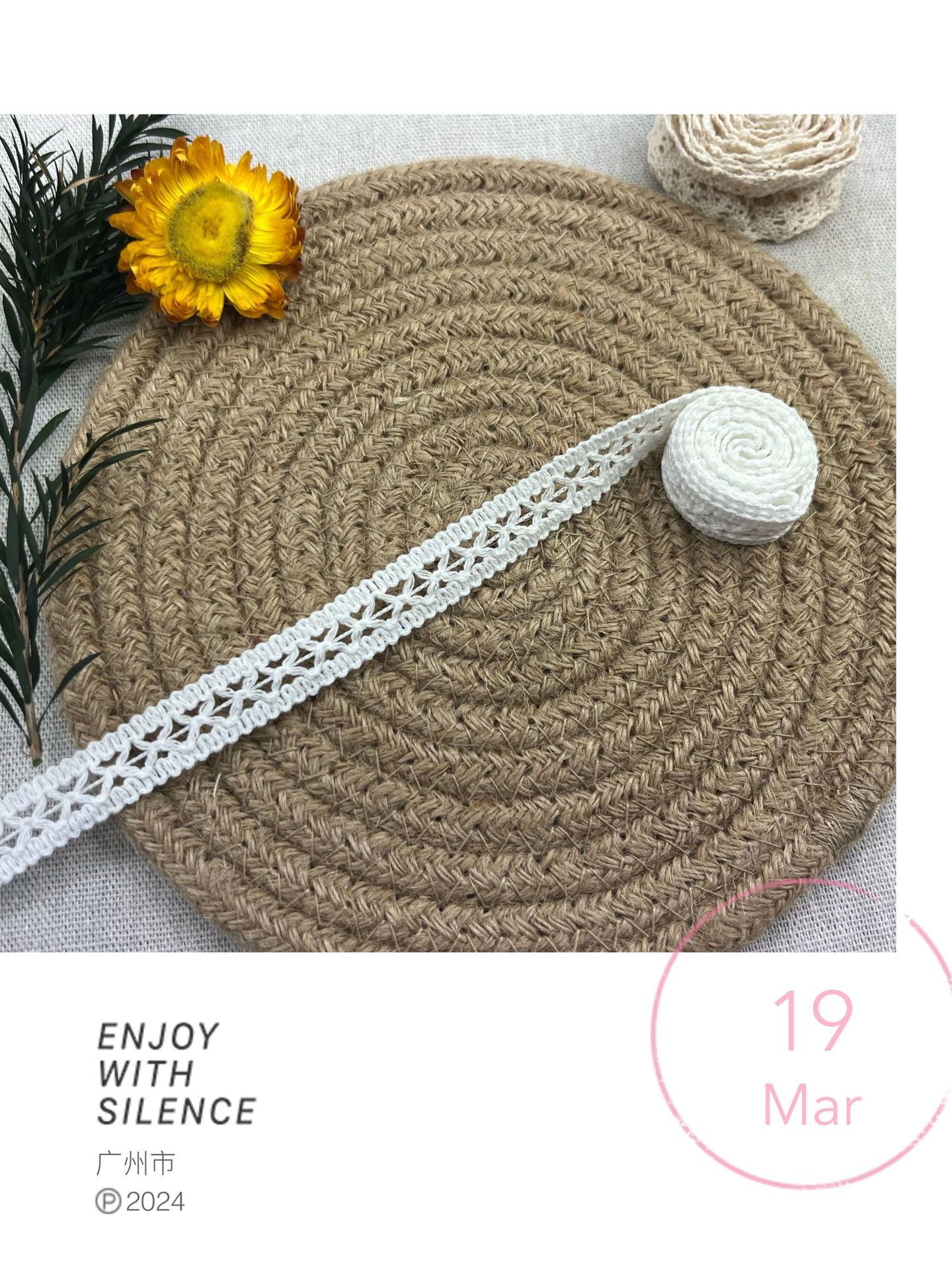 Wholesale of lace cotton thread, Pingyang lace woven clothing accessories, cotton thread, lace accessories, clothing lace pic 8