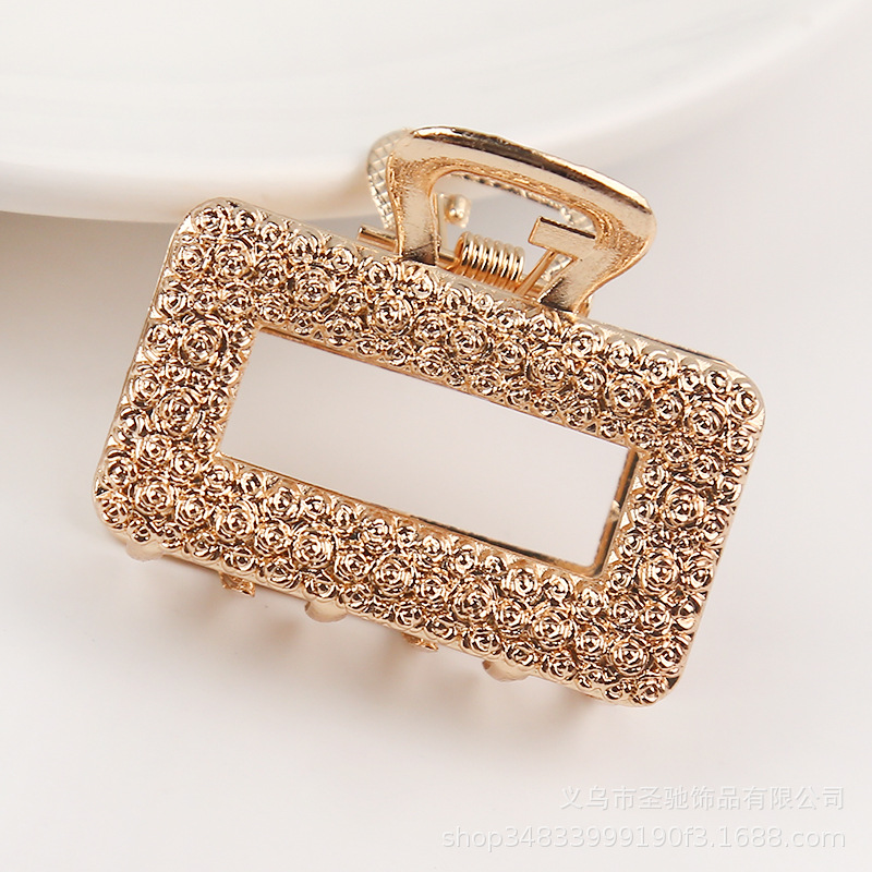 Cross-border korean version alloy plating hairpin tarjeta de pelo simple influencer mujer pelo agarrar moda versátil chao-chan liu clip pic 2