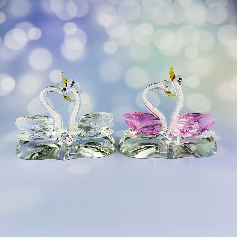 Crystal Swan Car Perfume Seat, heart-shaped romantic starry sky, brilliant pink swan, elegant and exquisite car decoration for ladies pic 12