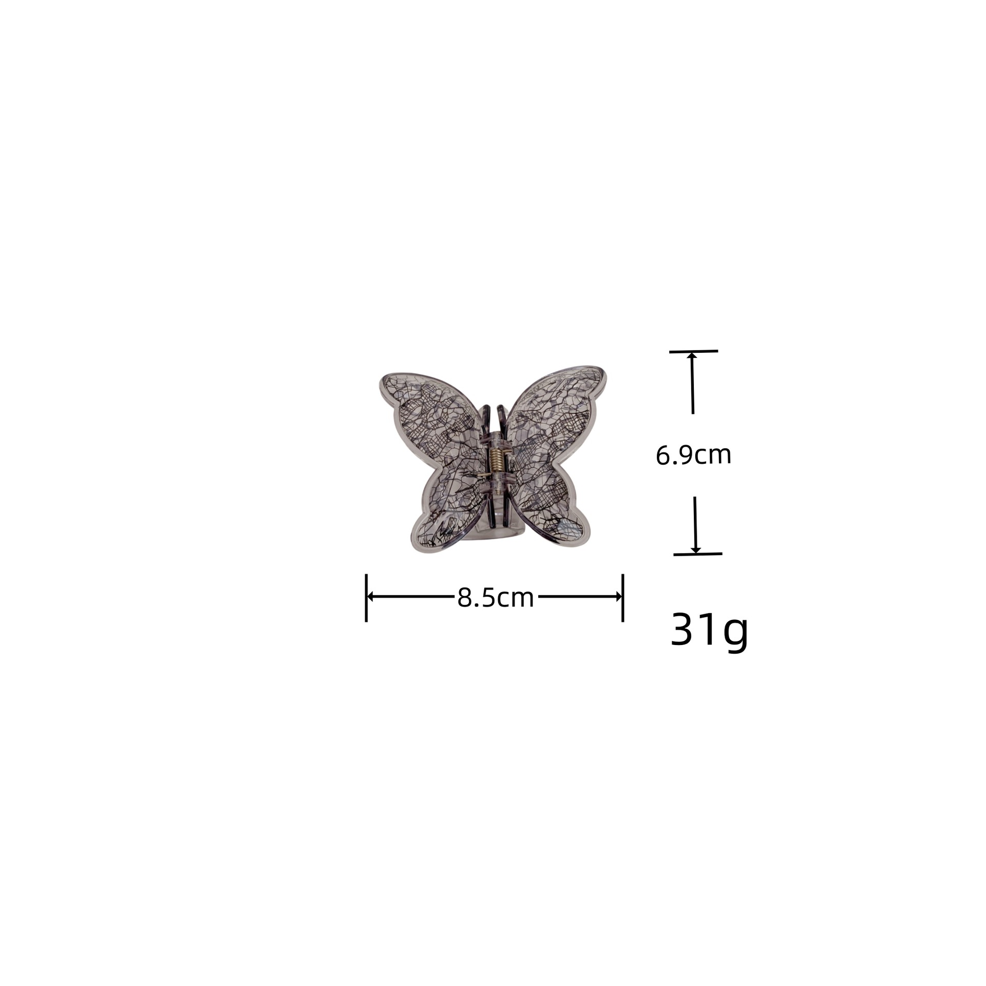 Retro lace butterfly hair clips for women, half-tied hair at the back of the head, high-end shark clips, new small scratch-clip headwear and hair accessories pic 1