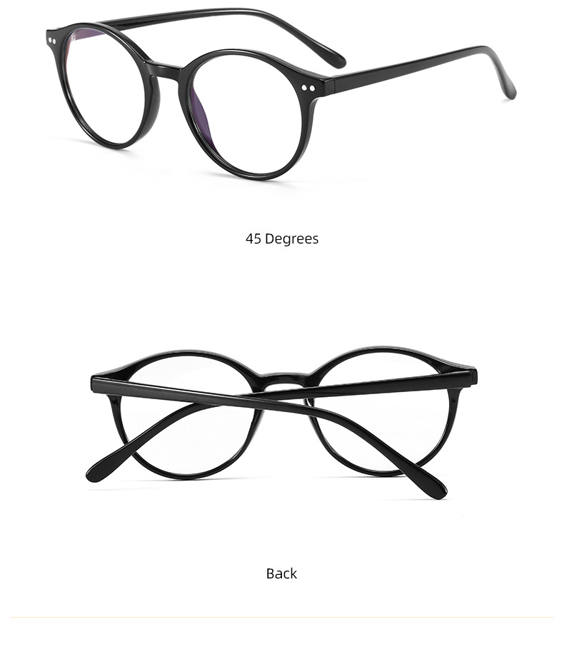 New anti-blue light glasses, retro flat glasses, round frames, myopia frames, unisex flat glasses wholesale pic 13