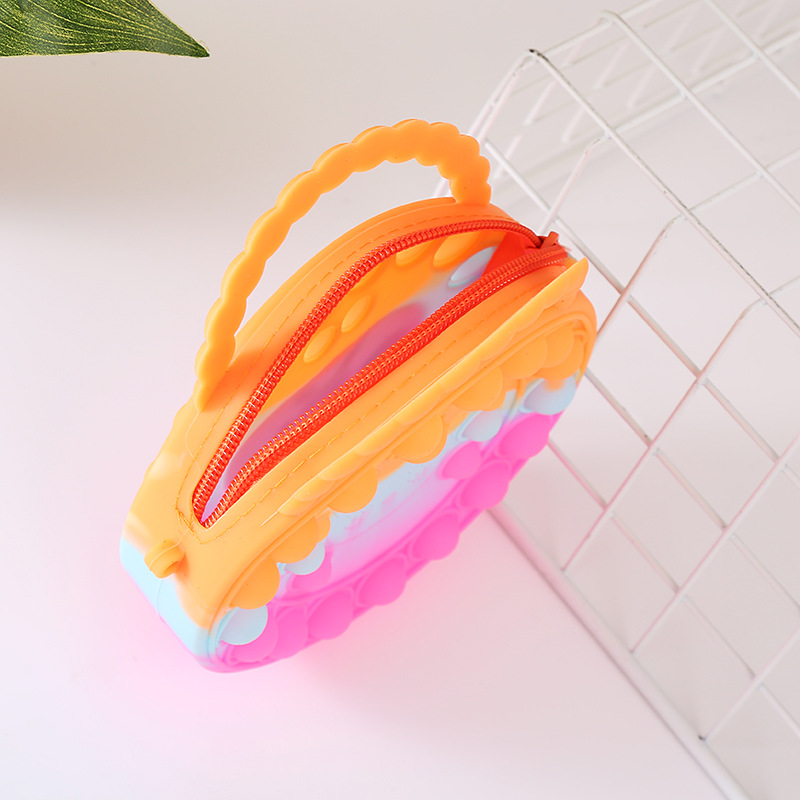 新款灭鼠先锋包包卡通公主零钱包硅胶斜挎儿童解压泡泡乐硅胶包包详情4