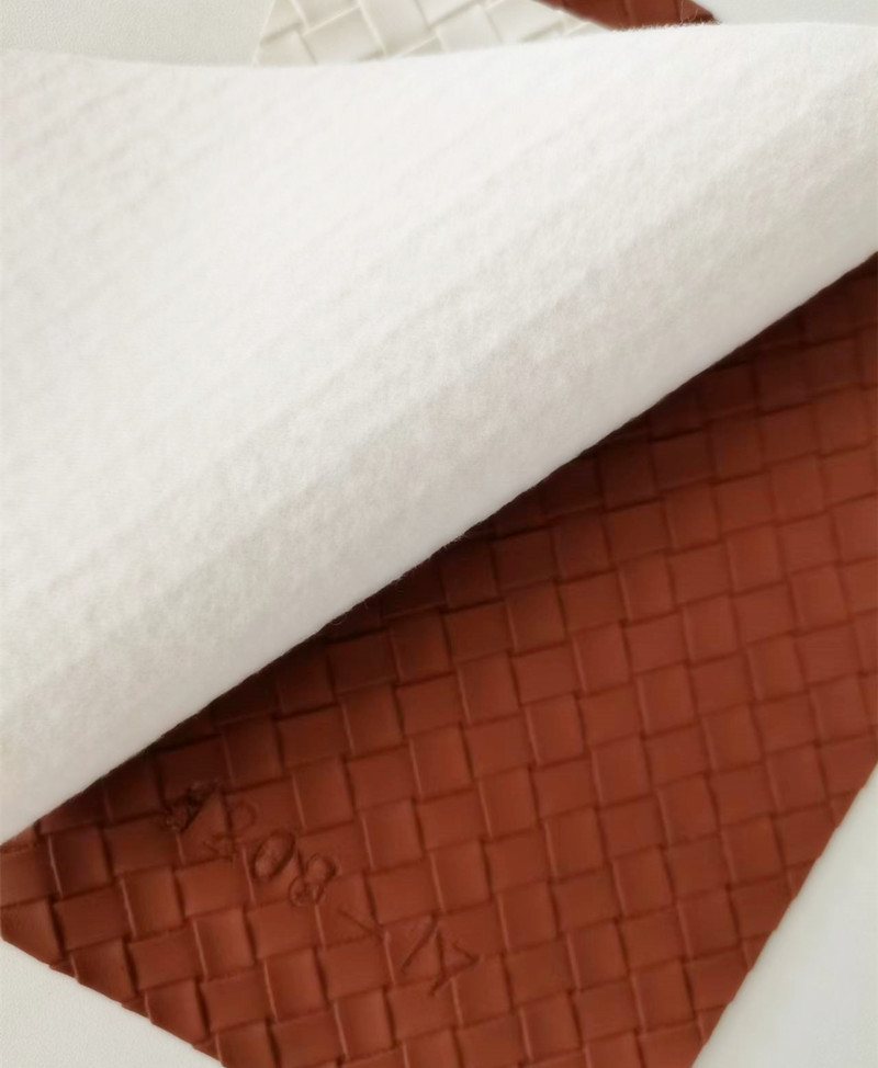 The manufacturer has in stock woven texture PVC leather bags, sliding doors, bedside table cushions, sofa cushions, soft and hard leather fabrics pic 7