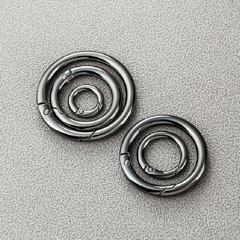 Zinc alloy spring ring, metal round buckle, open ring, key chain, luggage webbing, round hanging buckle, metal iron ring pic 4