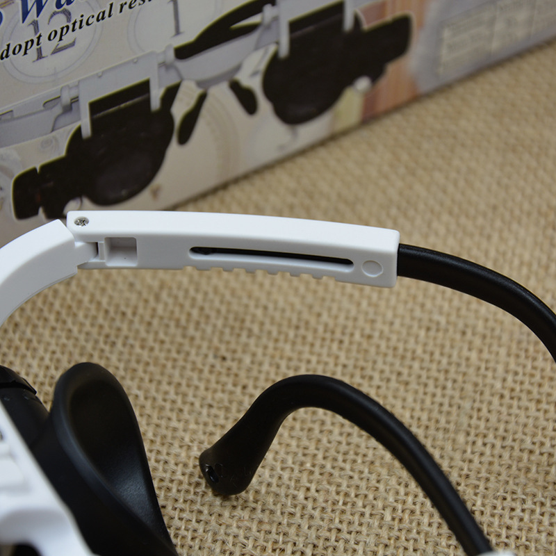 Three magnifications of head-mounted glasses, high-magnification mechanical watch repair, engraving, antique jewelry appraisal, LED light 9892H1 pic 27