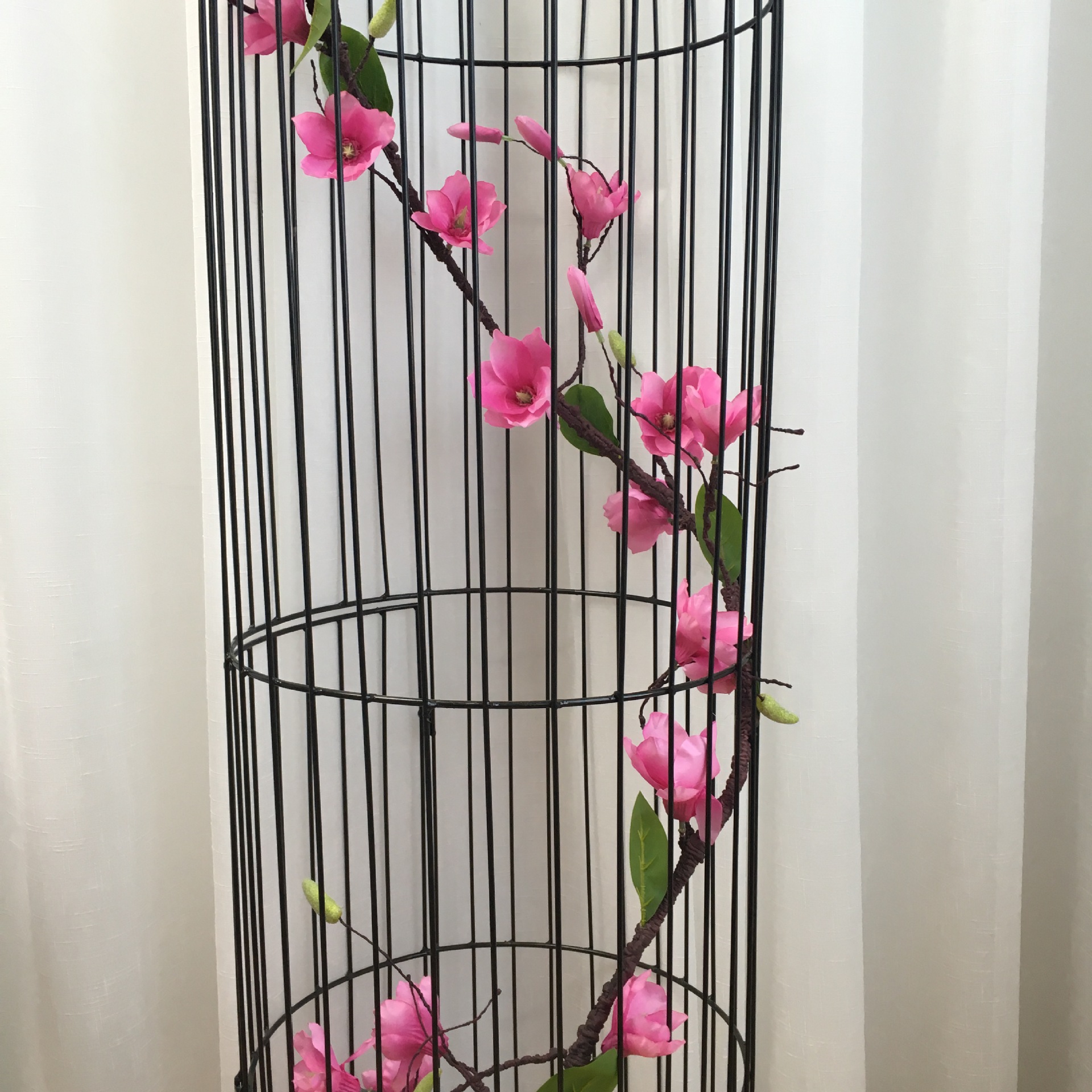 Artificial magnolia vine, artificial magnolia wedding and home decoration artificial flower factory direct sales, foamed branch shaped tree vine pic 9