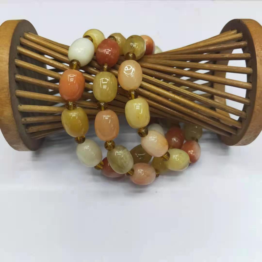 Jewelry and accessories Xinjiang golden thread jade drum bead and jujube bead combination bracelet diy Buddhist prayer bead bracelet manufacturer wholesale factory price pic 5