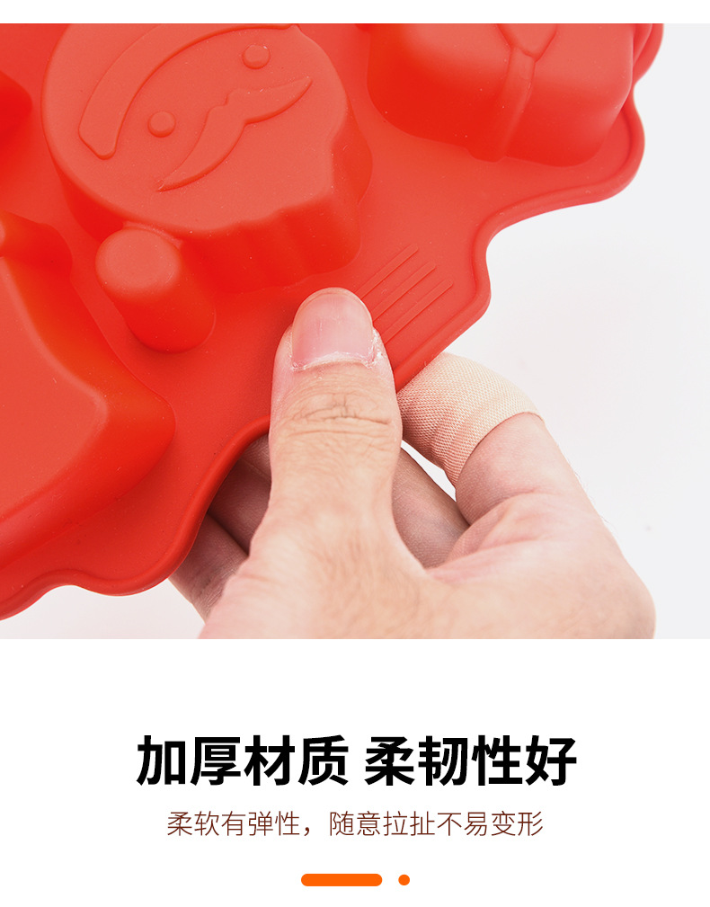 Christmas tree cake mold creative 6-hole silicone cake mold kitchen baking utensils DIY chocolate cake mold pic 17