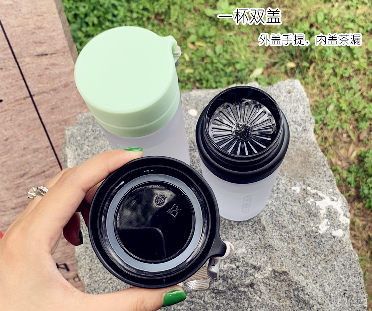 国潮男女学生塑料杯运动便携水杯情侣防摔杯子ins茶杯泡茶家用防平隆详情2