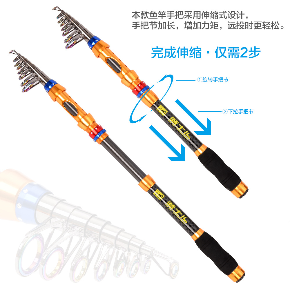 27488 [Second-Generation Knight Sea Fishing Rod] High-carbon long-range sea fishing cast export fishing rod and fishing gear pic 4