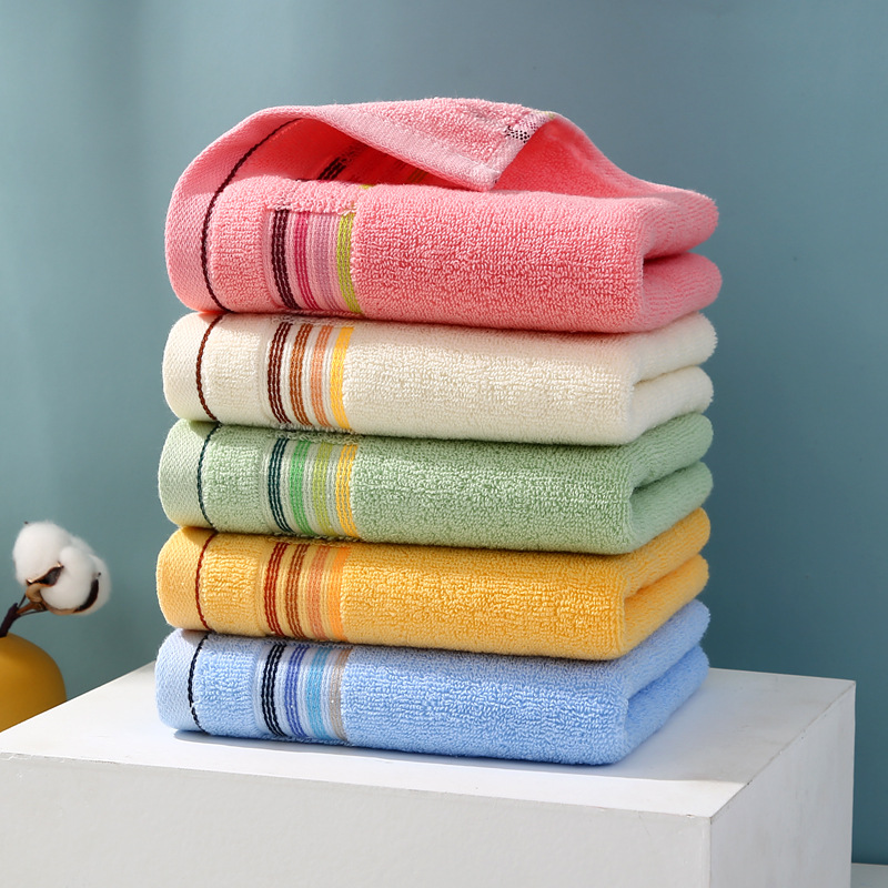 Wholesale pure cotton embroidered square towels 30*30, small square towels for hand and face drying in kindergarten early education class, saliva wipes printed with logo pic 5