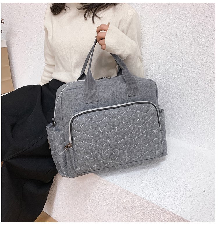 跨境时尚妈咪包女士单肩斜挎包妈妈大容量手提包待产包母婴包批发详情14