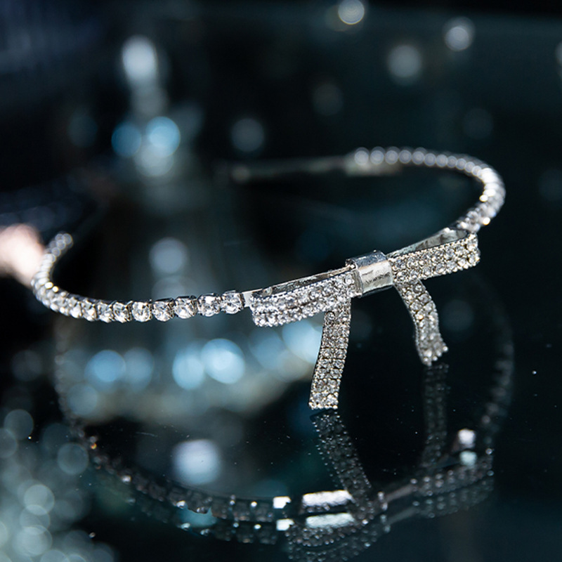 Mai Lang Japanese and Korean bride wedding dress, water diamond bow, hair band, headwear, accessories, banquet crown, hair accessory pic 30