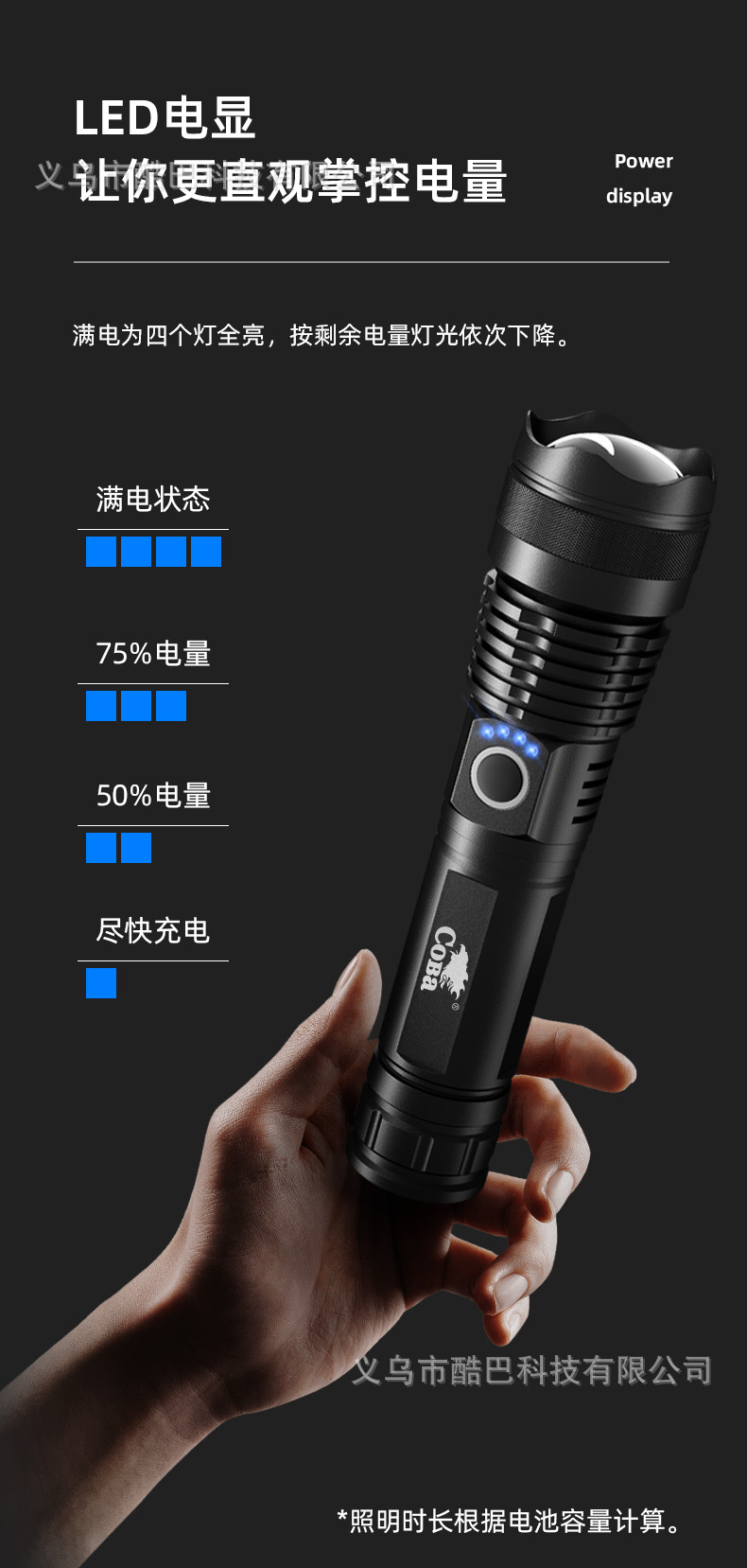 Cross-border exclusive X92 high-intensity flashlight, USB charging, telescopic focusing, ultra-bright long-range X71 aluminum alloy flashlight pic 13