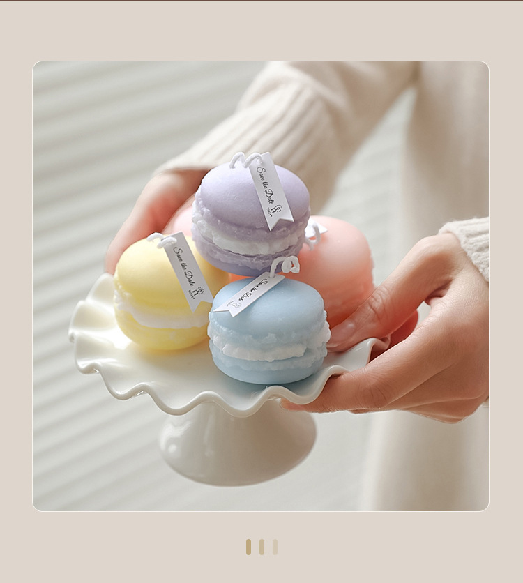 Macaron scented candles, Instagram-style photo props, diy birthday gifts pic 3