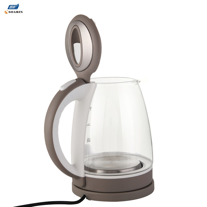 English export round plug SOARIN high-power glass electric kettle 998, 1.8L boiling kettle pic 2