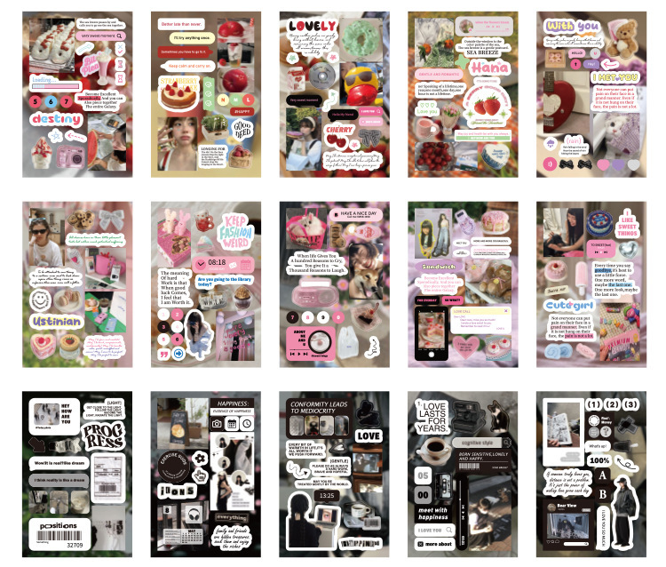 语闲切模贴纸书 漫游未完结系列 盐系古早风素材手帐谷子咕卡拼贴详情23