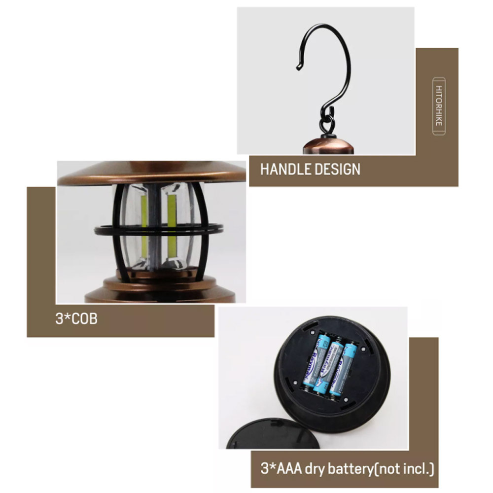Direct sales from the manufacturer of LED retro camping tent lights, cross-border battery type camping portable emergency lights and outdoor lighting fixtures pic 3