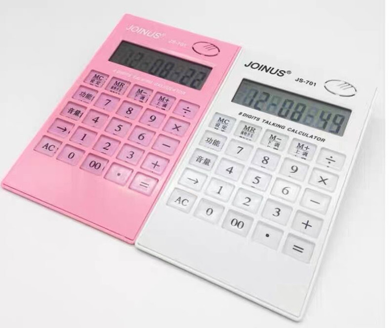 Zhongcheng brand real-person voice JS-701 calculator Simple and creative crystal large key computer gift advertisement pic 2