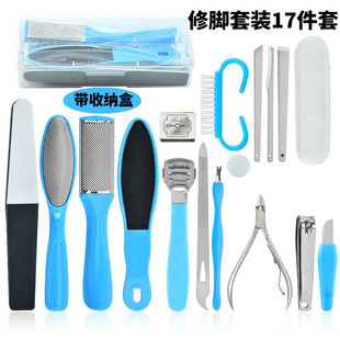 Stainless steel nail clippers, black nail clippers set, 18-piece nail clippers set, nail art tool set, beauty set pic 11