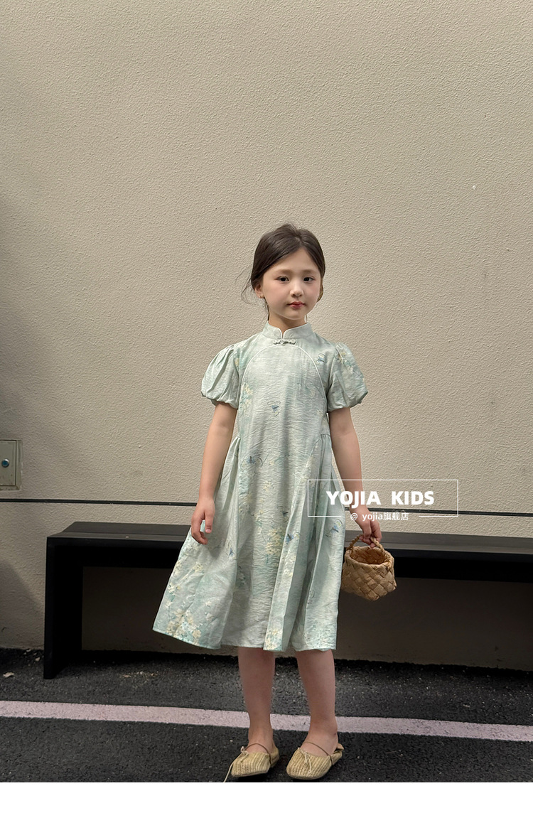 国潮YOJIA女童国风连衣裙夏装2025新款中式超仙女孩公主裙儿童节裙子详情27