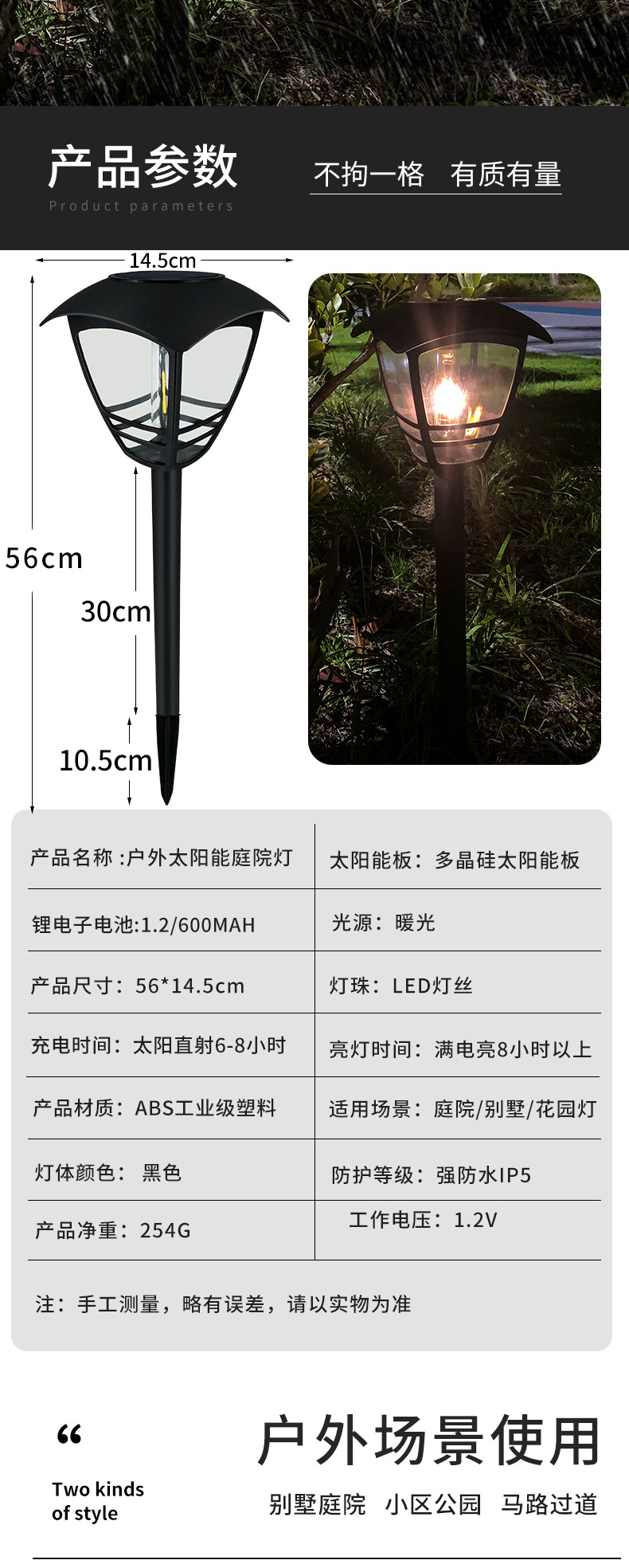 Amazon solar lawn tungsten filament lamp, outdoor courtyard landscape street lamp, waterproof light control plug-in floor heating decorative lamp pic 4