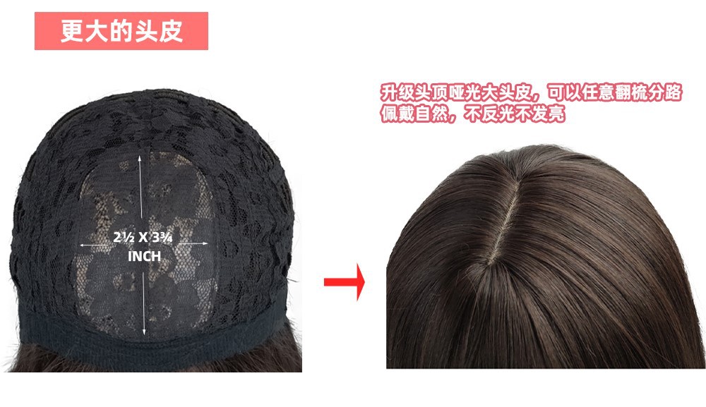 Jiahe wigs feature curly hair, long hair, natural air, bangs, and a trendy vibe. They are colorful ear-hanging, dyed, and highlighted personalized wigs pic 11