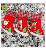 Christmas stocking series, Christmas stockings, dancing dolls, fences, Santa Claus, snowmen, gift stockings, candy stockings pic 4
