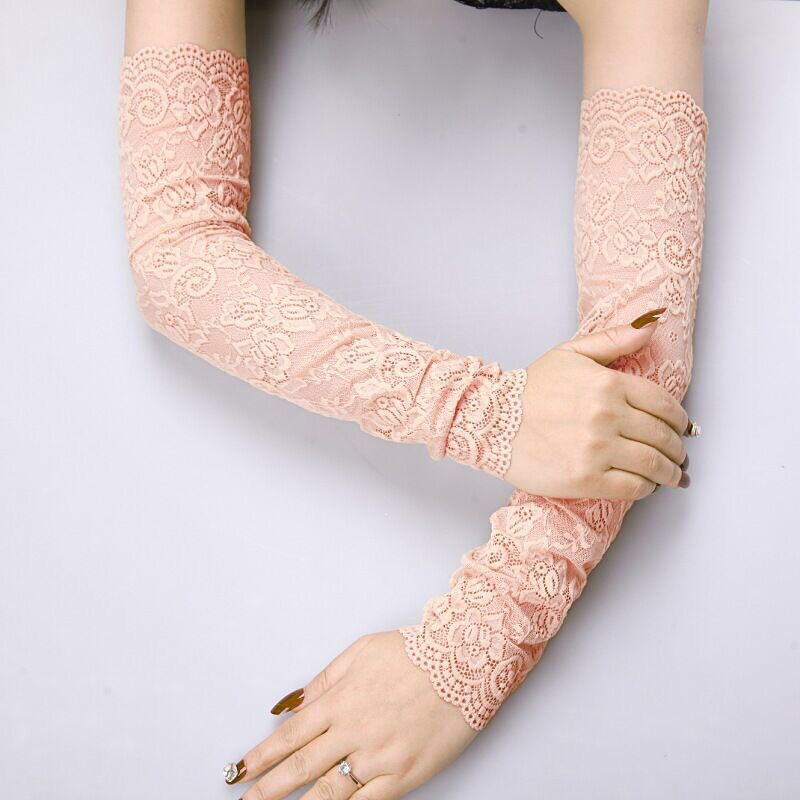 Factory wholesale summer sun protection gloves, ice lace arm sleeves, driving UV protection arm sleeves, long holiday sleeves pic 16