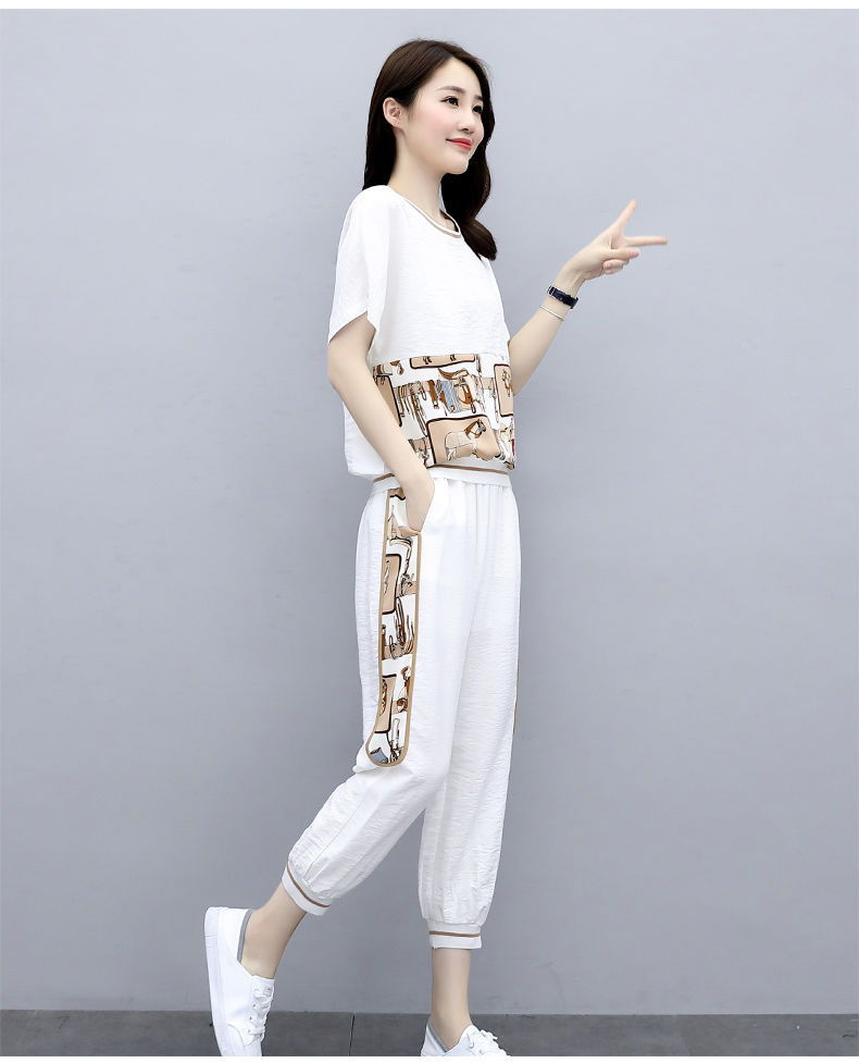 2021时尚运动套装夏装气质洋气女神范衣服夏天显瘦宽松两件套显瘦详情14