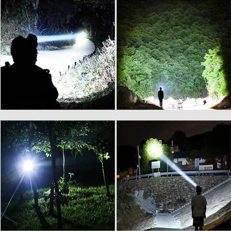 The new cross-border P50 zoom sensor headlamp USB charging head with red light outdoor camping waterproof mountain climbing night running light pic 6