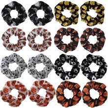 Wholesale of cross-border digital printed volleyball, football and basketball large intestine hair bands and fabric hair bands from Europe and America. Please provide your pictures and samples pic 12