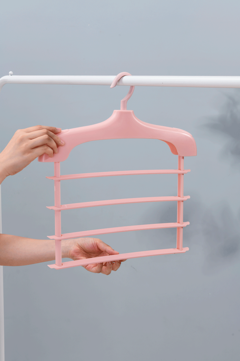 多功能裤架衣柜收纳神器衣裤挂架家用折叠裤架伸缩多层裤子衣架详情4