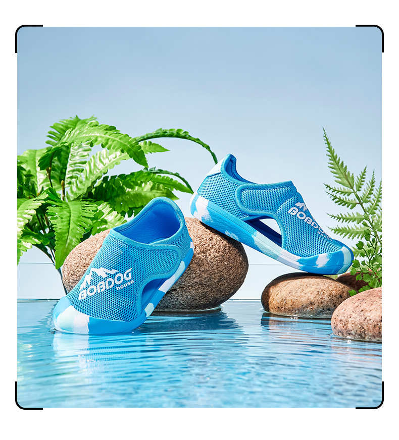 巴布豆夏天童鞋男童软底防滑凉鞋女童幼儿园室内中小童包头沙滩鞋详情11