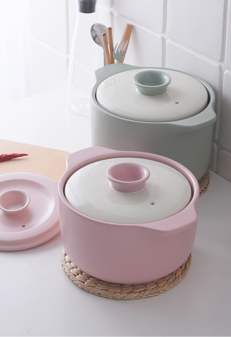Cute small household gas stew pot, soup pot, macaron-colored milk pot, noodle cooking pot, supplementary food pot wholesale pic 14