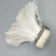 源头厂家供应5-6白项毛鸡毛卷 头花胸花DIY道具服装辅料 彩色羽毛详情4