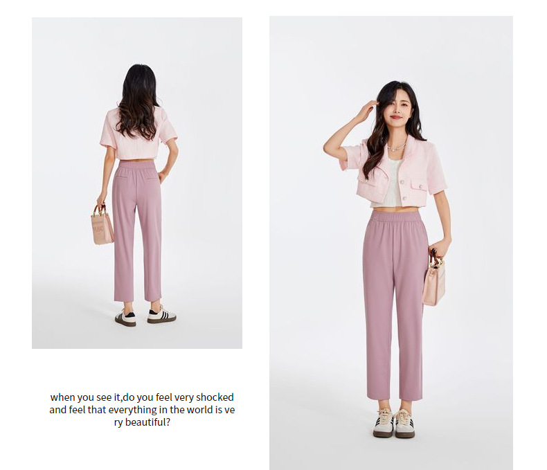 【面膜冰冰裤】夏女裤新款面膜防污防晒大码烟管九分休闲冰冰裤女详情41