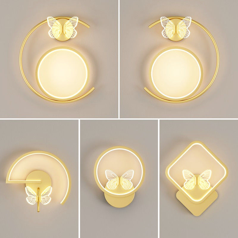 创意儿童墙壁灯北欧卧室床头灯简约现代圆形客厅过道电视背景壁灯详情26