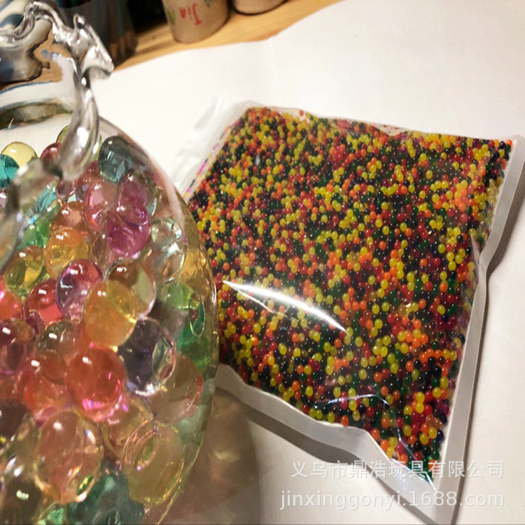 鼎浩 撕拉袋装 300克/袋 吸水珠WATER BEADS DIY营养土多彩水晶彩泥环保土 地摊夜市热卖 详情4