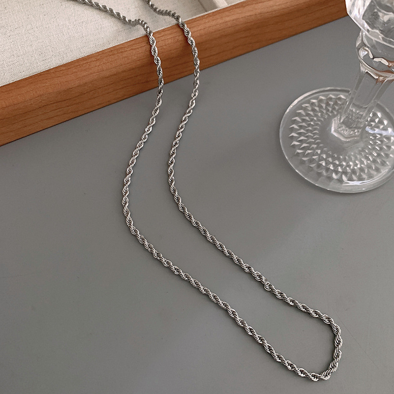 不掉色钛钢项链男潮小众设计高级感男士锁骨链个性街拍学生颈链潮详情21