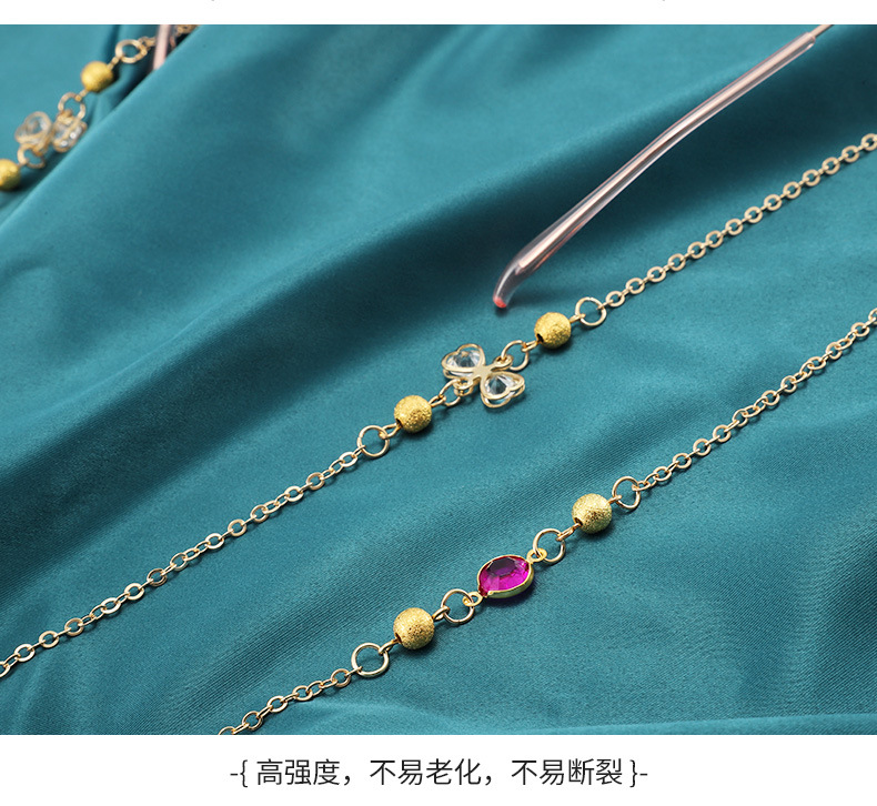 The glasses chain, a retro Lolita lanyard for women, is a popular and simple neck pendant pic 6
