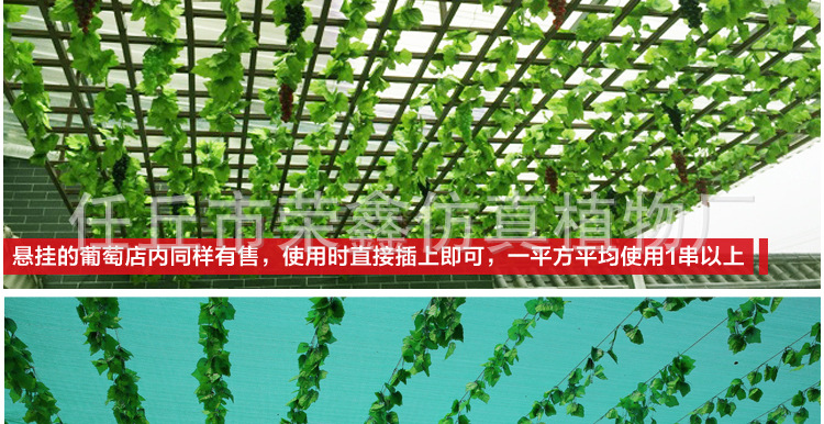 Artificial grape leaf, vine and vine decoration, artificial leaves, climbing ivy, green leaves, pipe ceiling decoration, artificial flowers, green ivy pic 15