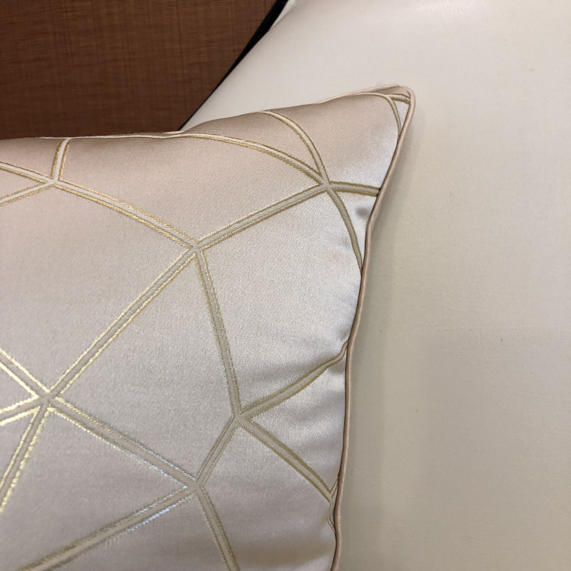 厂地货源样板房简约现代抱枕 线条风靠枕套 跨境ebay亚马逊靠垫套详情5