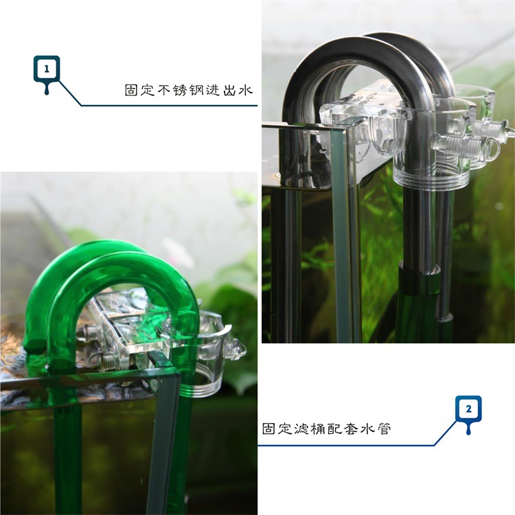 Acrylic fixed clamps for various inlet and outlet water pipes, fish and shrimp tank feeding tubes, PH probes, and trouse-shaped feeders pic 5