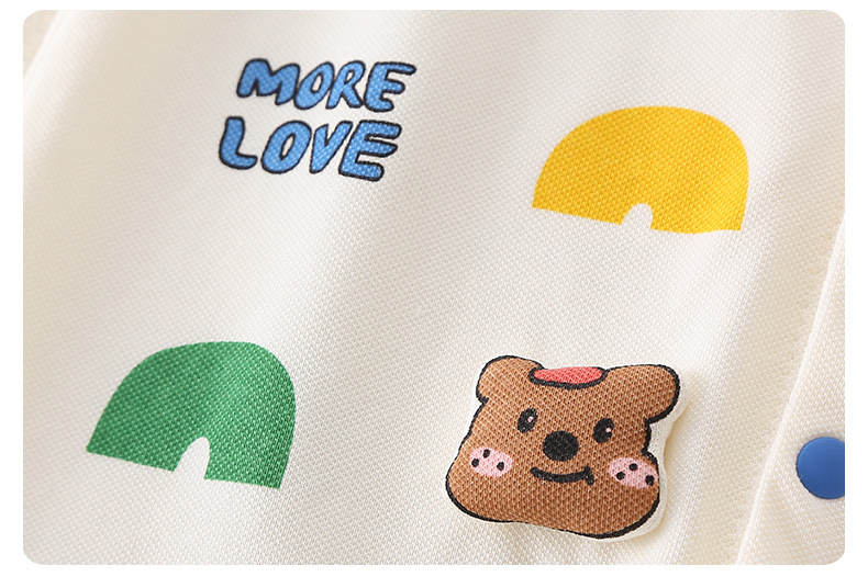 婴儿衣服夏季薄款a类纯棉男宝宝短袖连体衣小熊哈衣爬服代发详情23