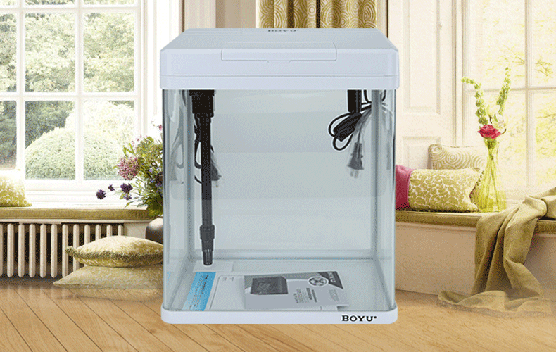 Wholesale BOYU fish tank aquarium mini office small glass fish tank MS series white pic 10