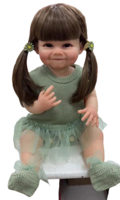 55厘米仿真重生娃娃布身 Reborn doll 重生娃娃跨境金发女洋娃娃详情5