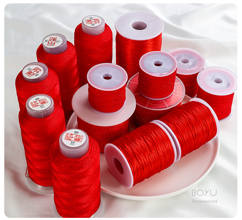 Wholesale red rope bracelets, jade thread hand-woven bracelets, diy woven ropes, red ropes, red thread ropes, red woven rope threads pic 7