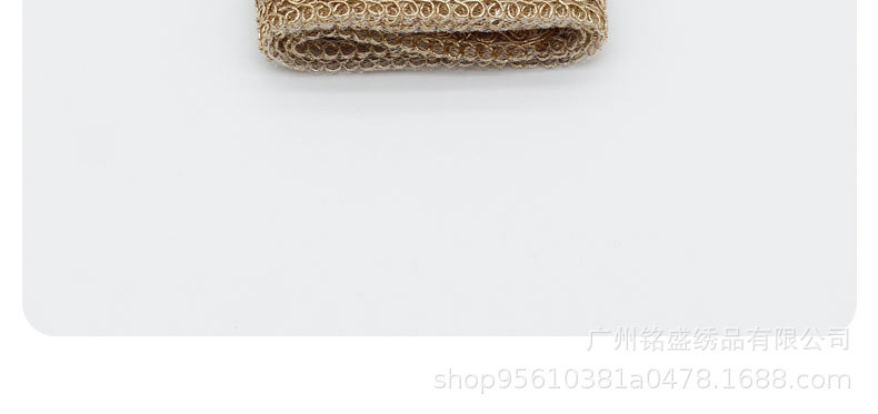 Wholesale of 4cm golden strand embroidery lace accessories, ethnic-style clothing, Hanfu, cheongsam accessories, barcode webbing pic 12